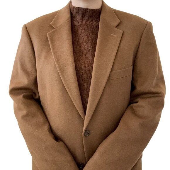 Haspel Mens Brown Tan 100% Cashmere Sport Coat Jacket Blazer Sz 42L - Picture 8 of 11